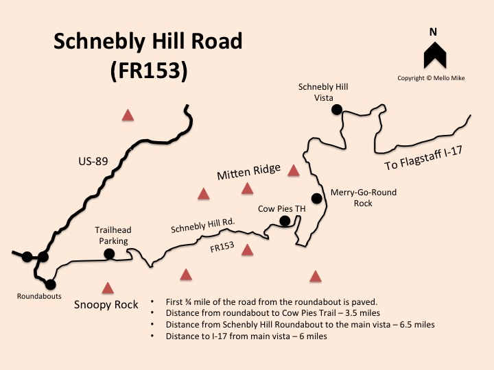 Schnebly Hill Road map